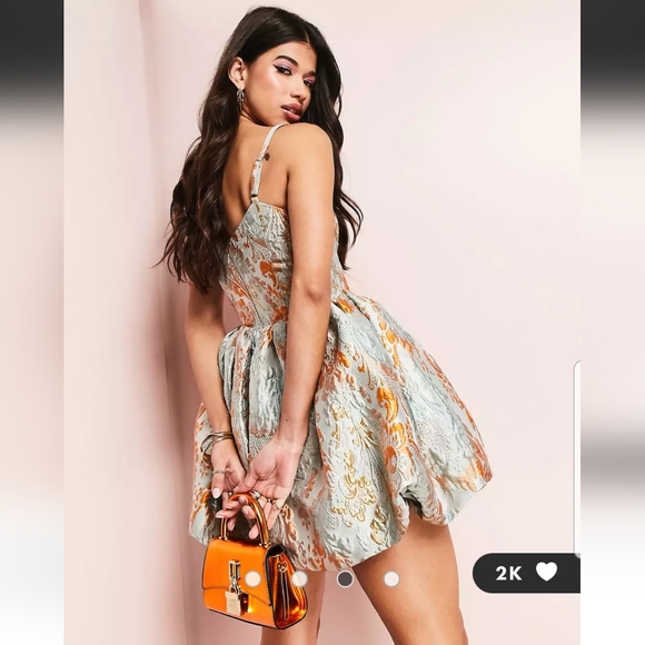 ASOS Jacquard Bubble Dress - Picture 2 of 9